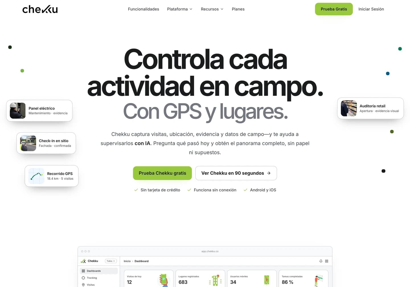 Chekku website: field activities, GPS, locations and evidence